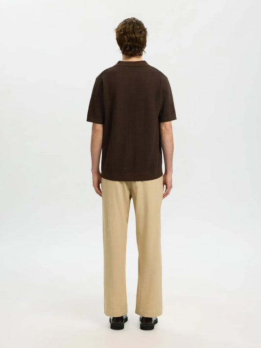 Polo -Selected - 16101575 Mattis linen