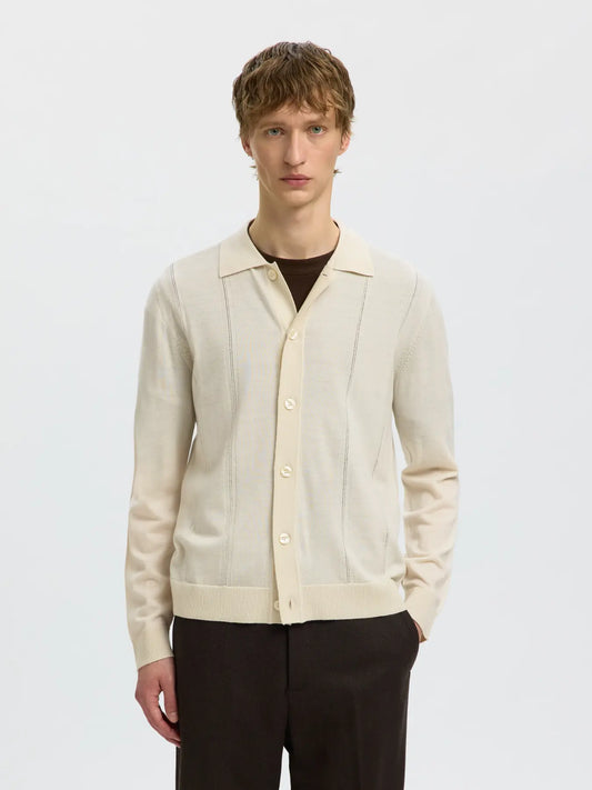 Polo Cardigan - Selected - 16101880 Tray