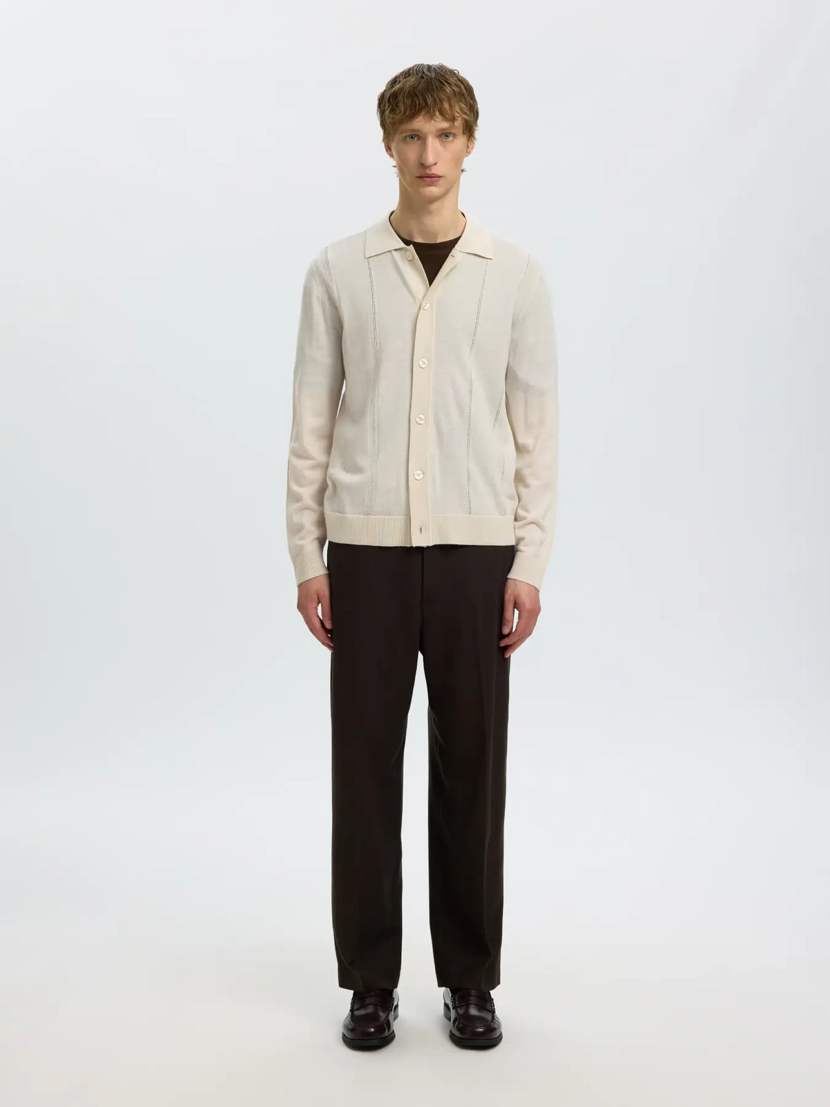 Polo Cardigan - Selected - 16101880 Tray
