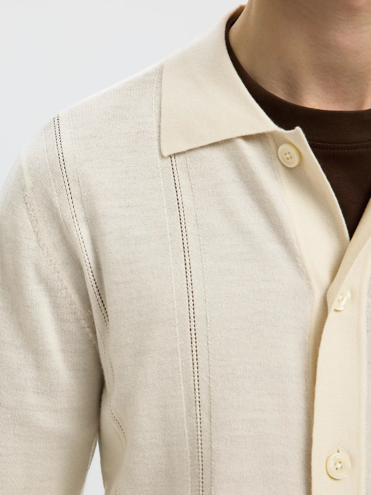 Polo Cardigan - Selected - 16101880 Tray