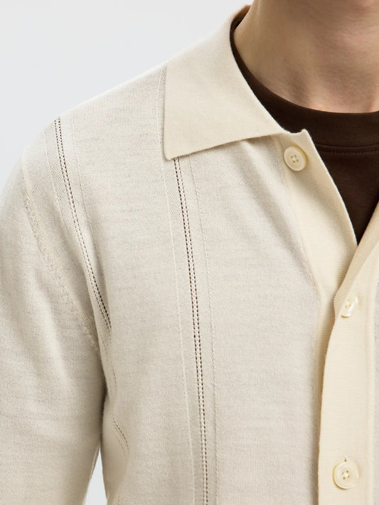 Polo Cardigan - Selected - 16101880 Tray