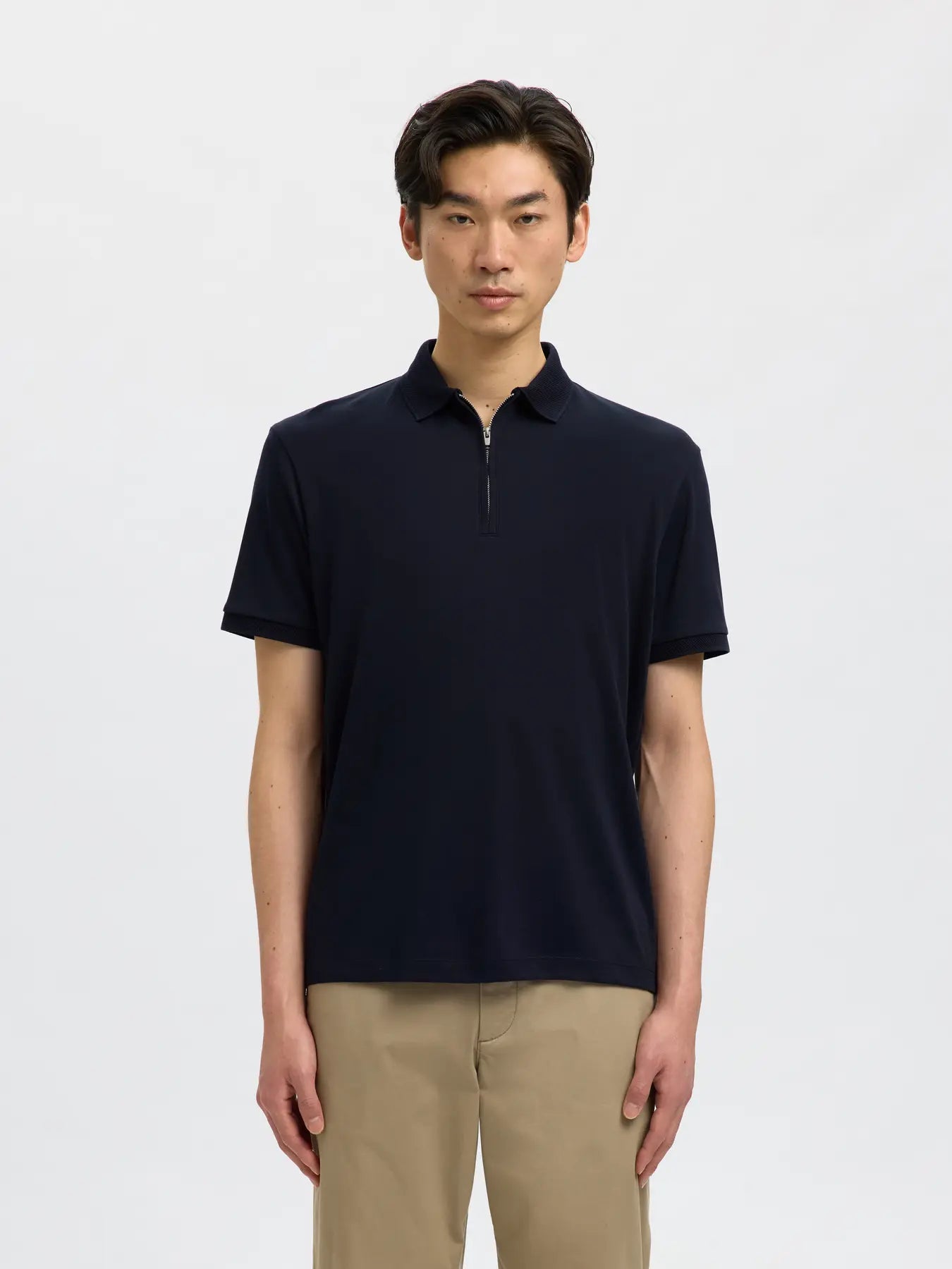 Polo - Selected - 16079026 Fave zip