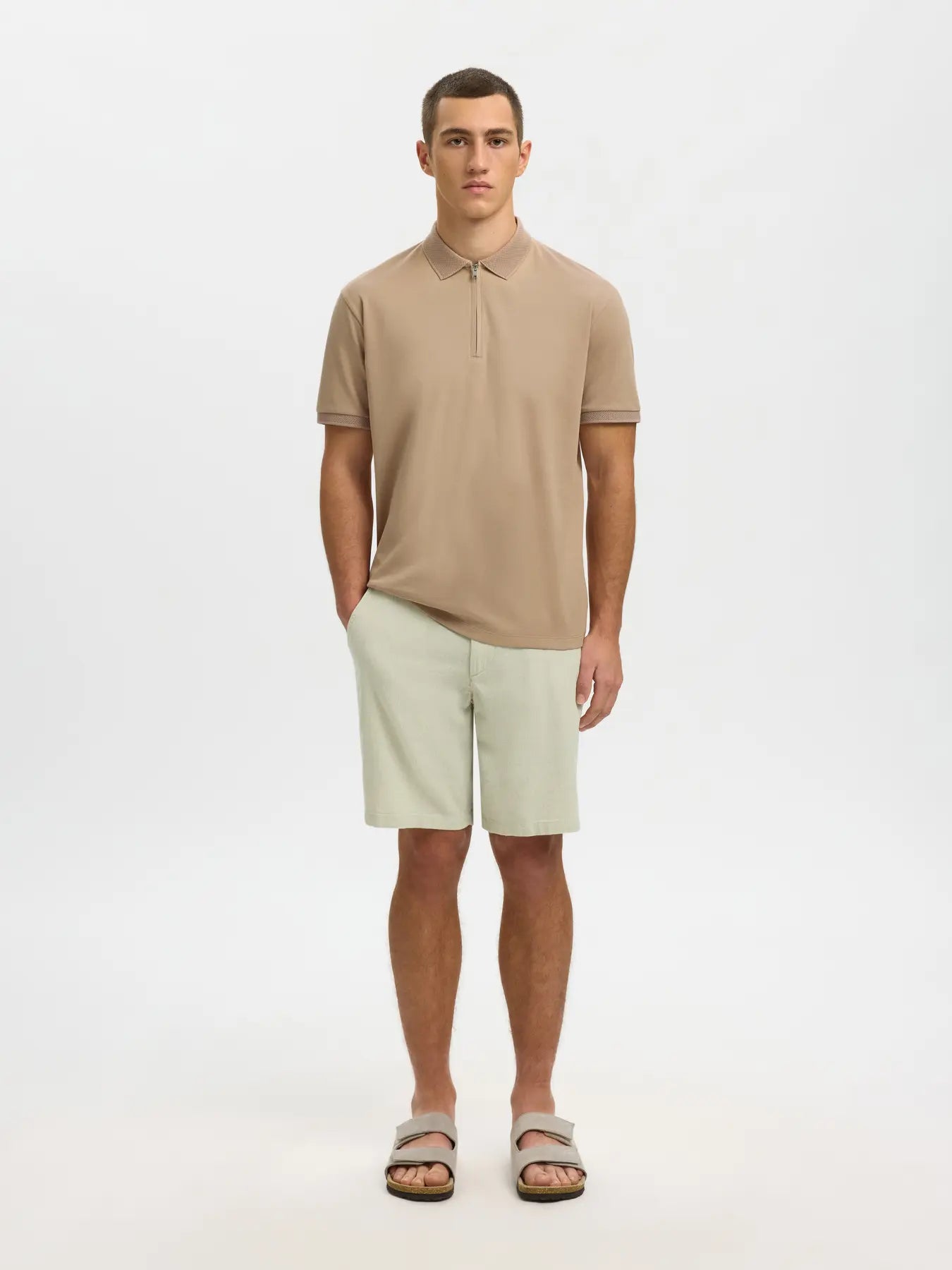 Polo - Selected - 16079026 Fave zip