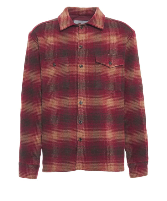 Camicia overshirt - Amaranto - B6AC0032