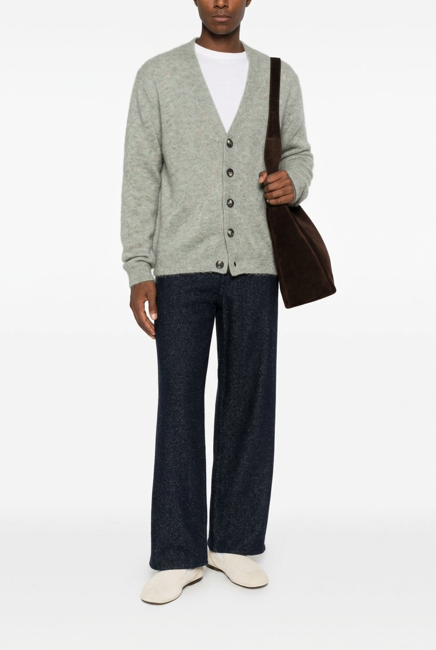 Cardigan grigio chiaro, terza foto