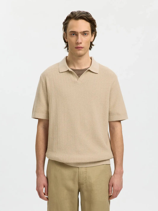 Polo -Selected - 16101575 Mattis linen