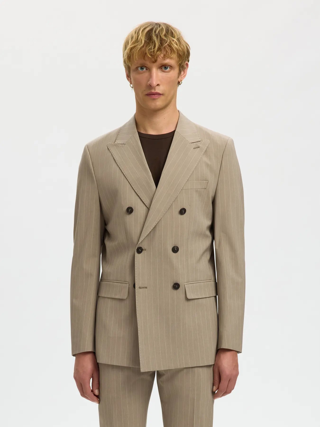 Giacca - Selected - 16100151 Liam Pinstriped