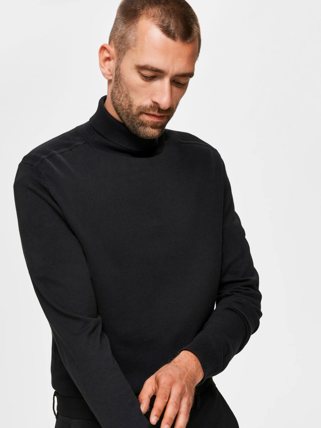 SWEATER - SELECTED - 16074684 BERG ROLL NECK