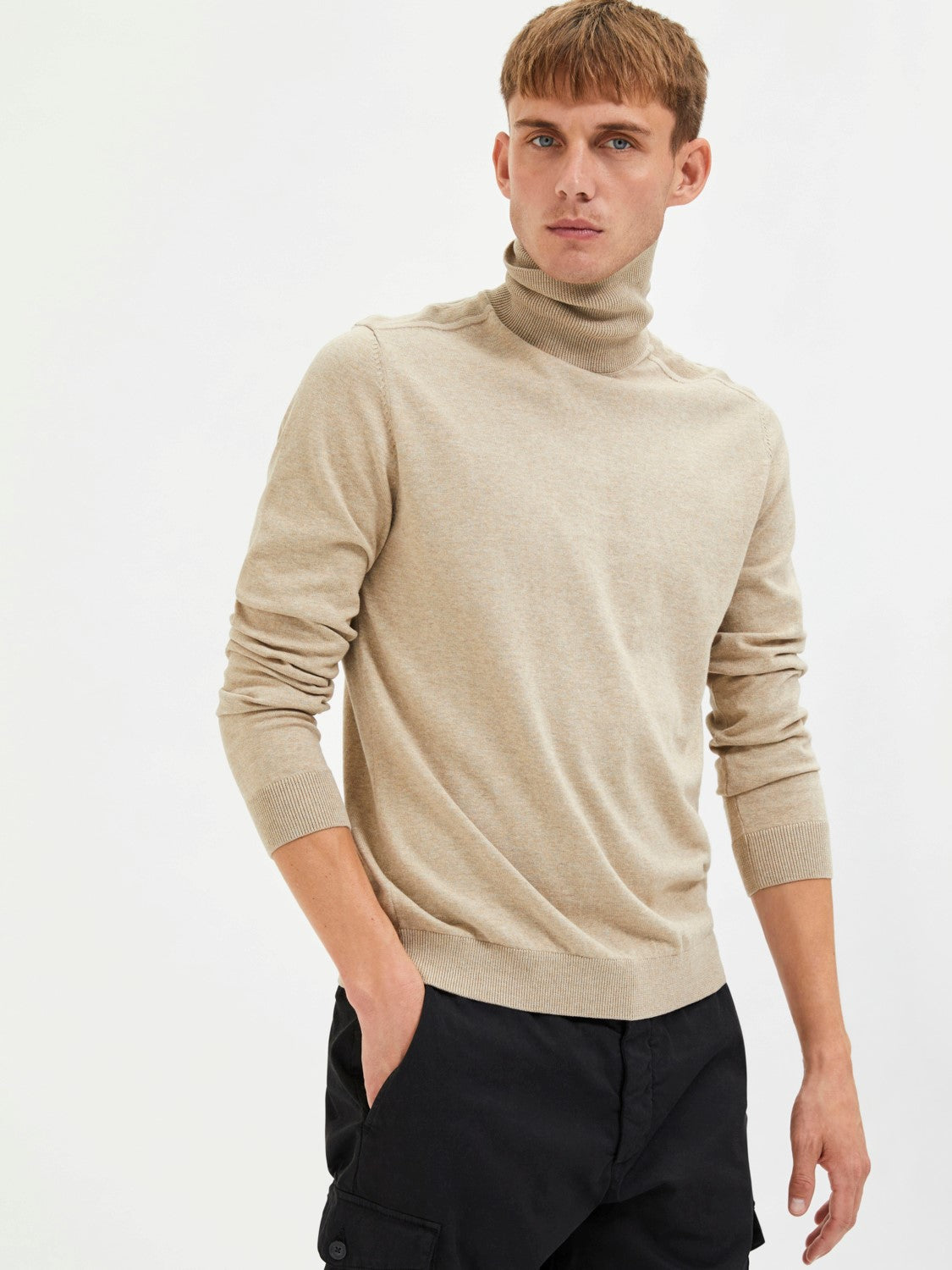 SWEATER - SELECTED - 16074684 BERG ROLL NECK