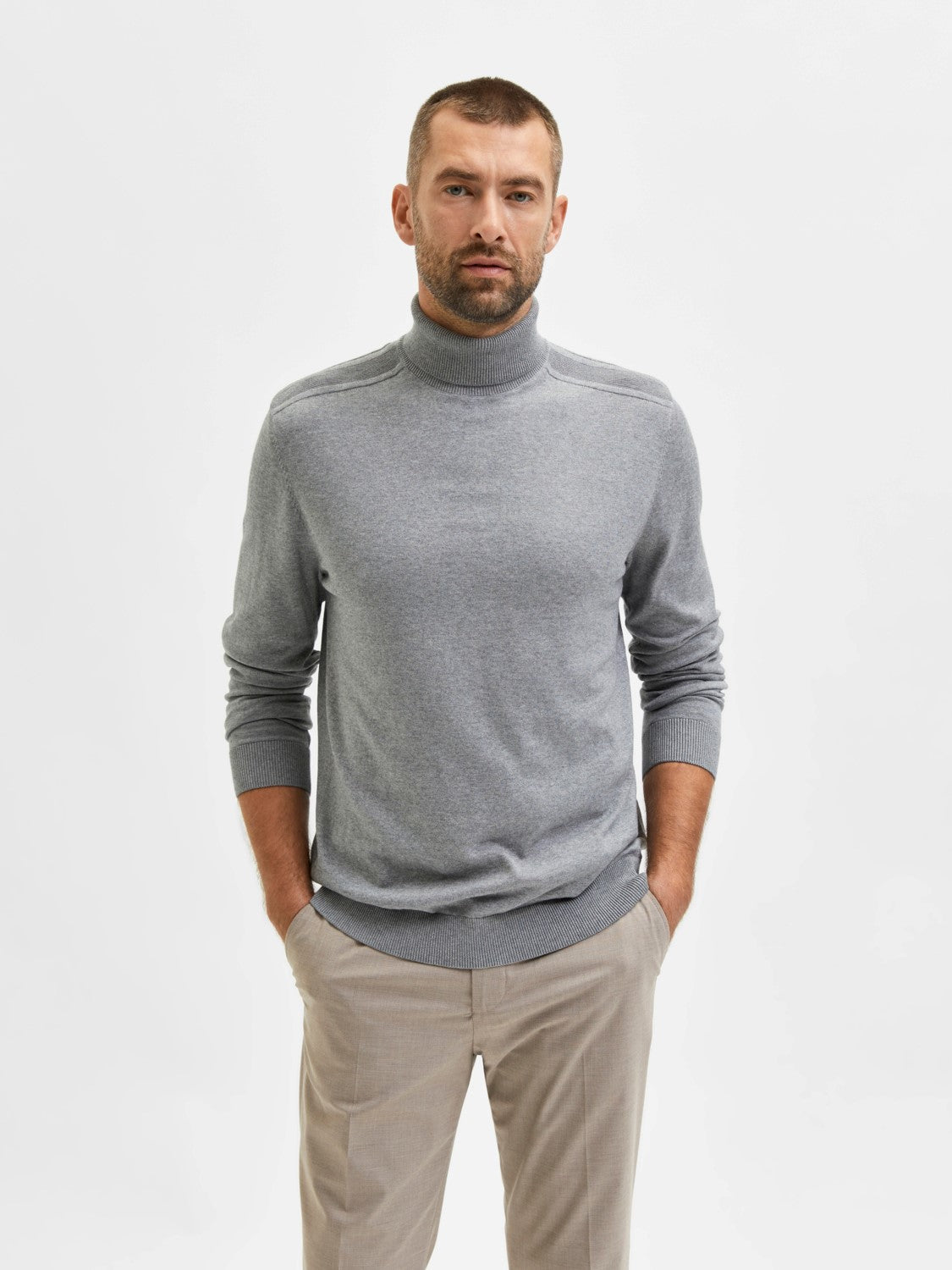 SWEATER - SELECTED - 16074684 BERG ROLL NECK