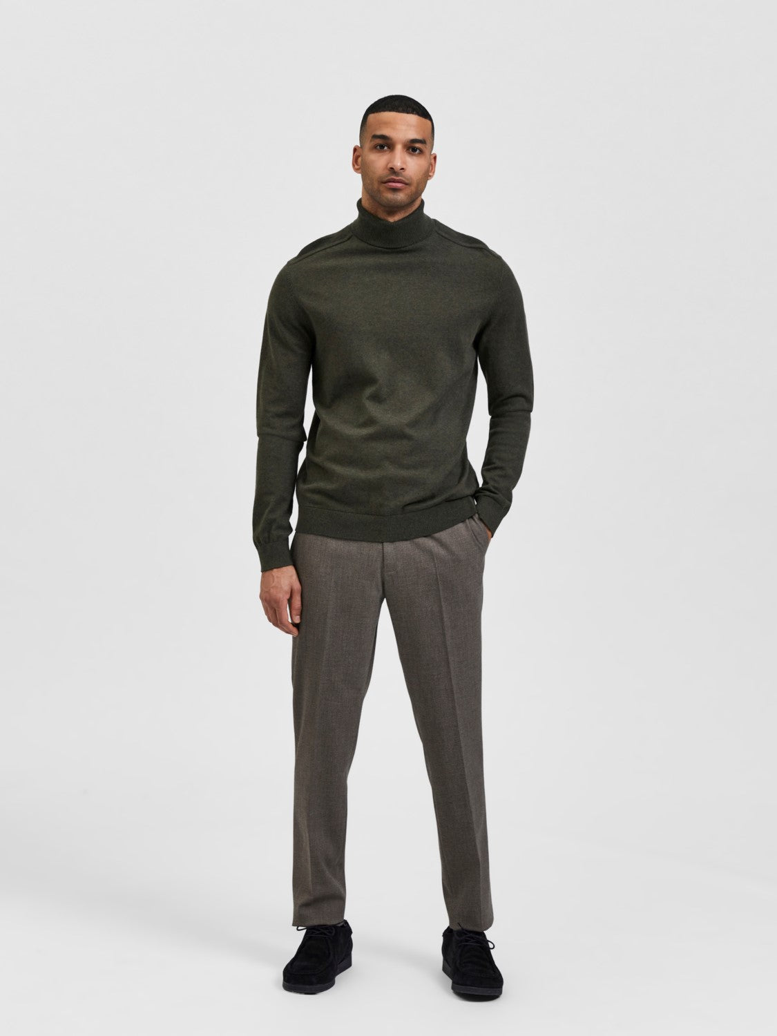 SWEATER - SELECTED - 16074684 BERG ROLL NECK